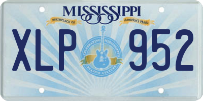 MS license plate XLP952