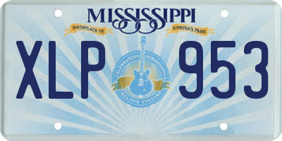 MS license plate XLP953