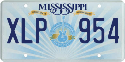 MS license plate XLP954