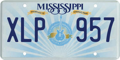 MS license plate XLP957