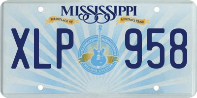 MS license plate XLP958