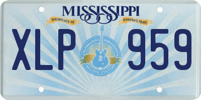 MS license plate XLP959