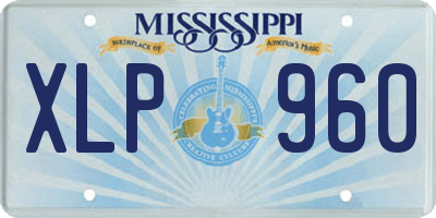 MS license plate XLP960
