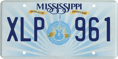 MS license plate XLP961