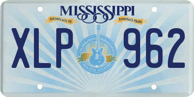MS license plate XLP962