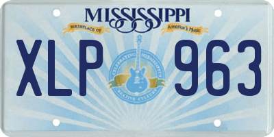 MS license plate XLP963