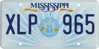 MS license plate XLP965