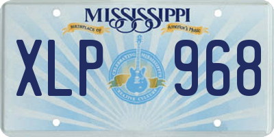 MS license plate XLP968