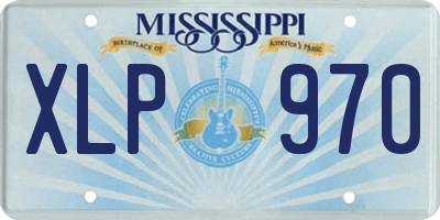 MS license plate XLP970