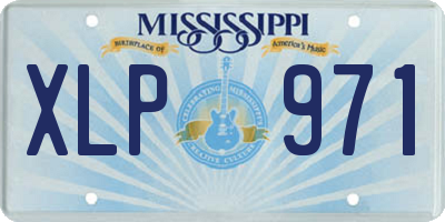 MS license plate XLP971