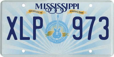 MS license plate XLP973