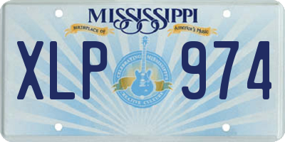 MS license plate XLP974