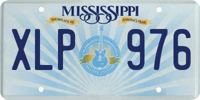 MS license plate XLP976