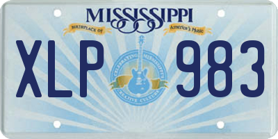 MS license plate XLP983