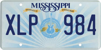 MS license plate XLP984
