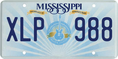 MS license plate XLP988