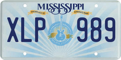 MS license plate XLP989