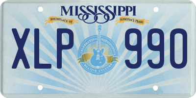 MS license plate XLP990