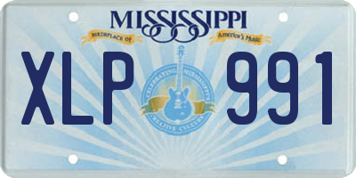 MS license plate XLP991
