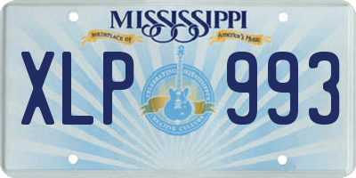 MS license plate XLP993