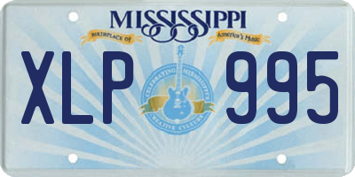 MS license plate XLP995