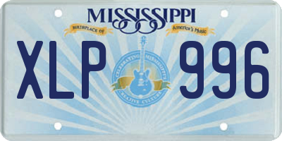MS license plate XLP996