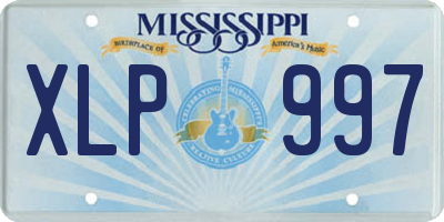 MS license plate XLP997