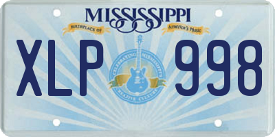 MS license plate XLP998