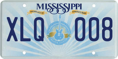 MS license plate XLQ008