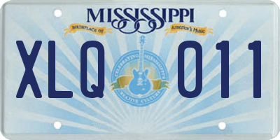 MS license plate XLQ011