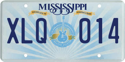 MS license plate XLQ014