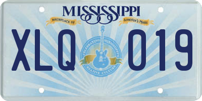 MS license plate XLQ019