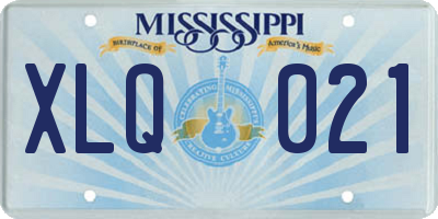 MS license plate XLQ021