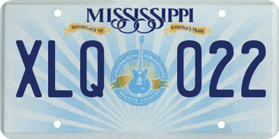 MS license plate XLQ022