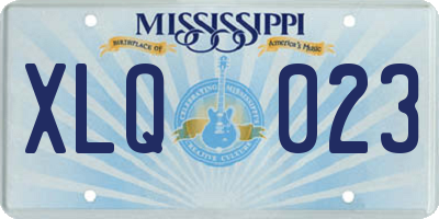 MS license plate XLQ023