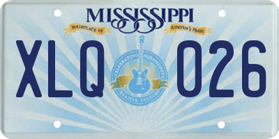 MS license plate XLQ026