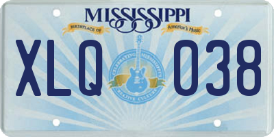 MS license plate XLQ038