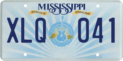 MS license plate XLQ041