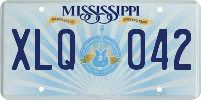 MS license plate XLQ042