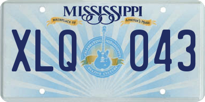MS license plate XLQ043