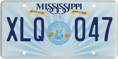 MS license plate XLQ047