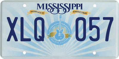 MS license plate XLQ057