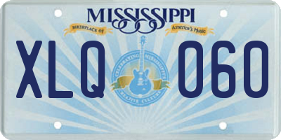 MS license plate XLQ060