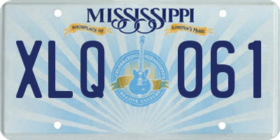 MS license plate XLQ061