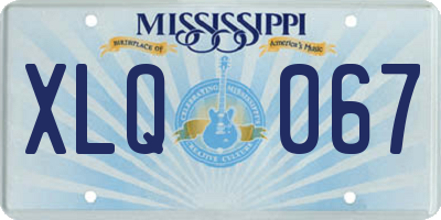 MS license plate XLQ067