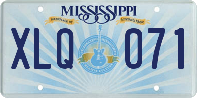 MS license plate XLQ071