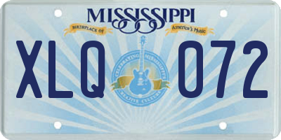 MS license plate XLQ072