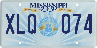 MS license plate XLQ074
