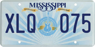 MS license plate XLQ075