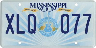 MS license plate XLQ077